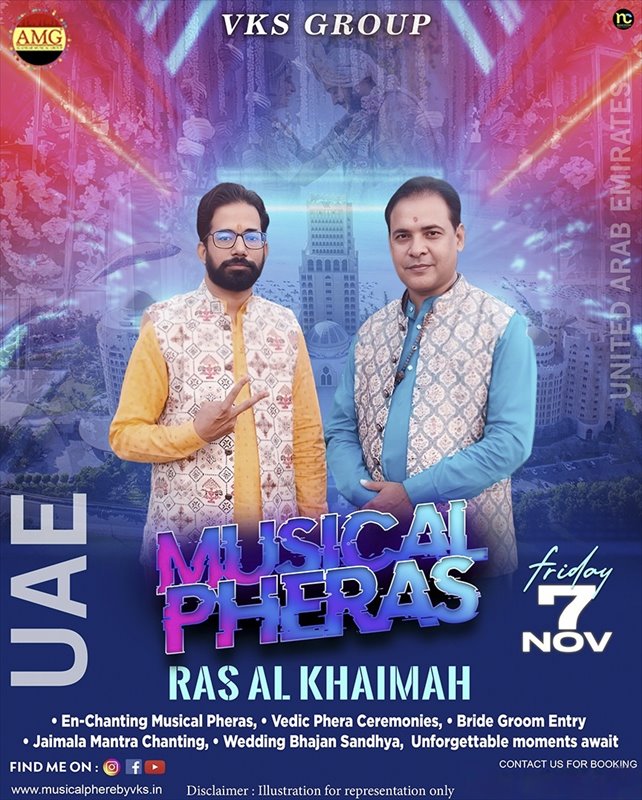 Wedding Musical Phere, Musical Pheras, Phere Singer, Artist, Group, Wedding Pandit Ji Dubai, Ras al Khaimah, Abudabhi UAE